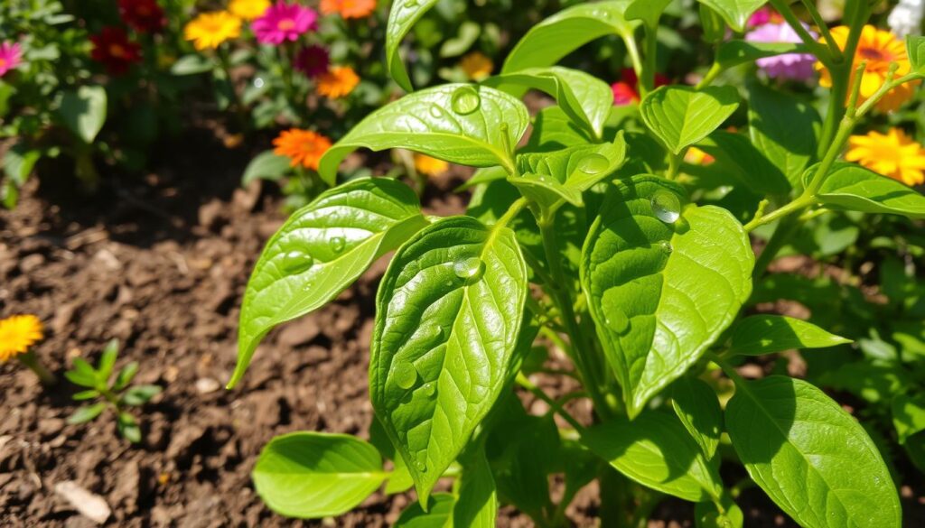 feuilles de piment et de jardinage