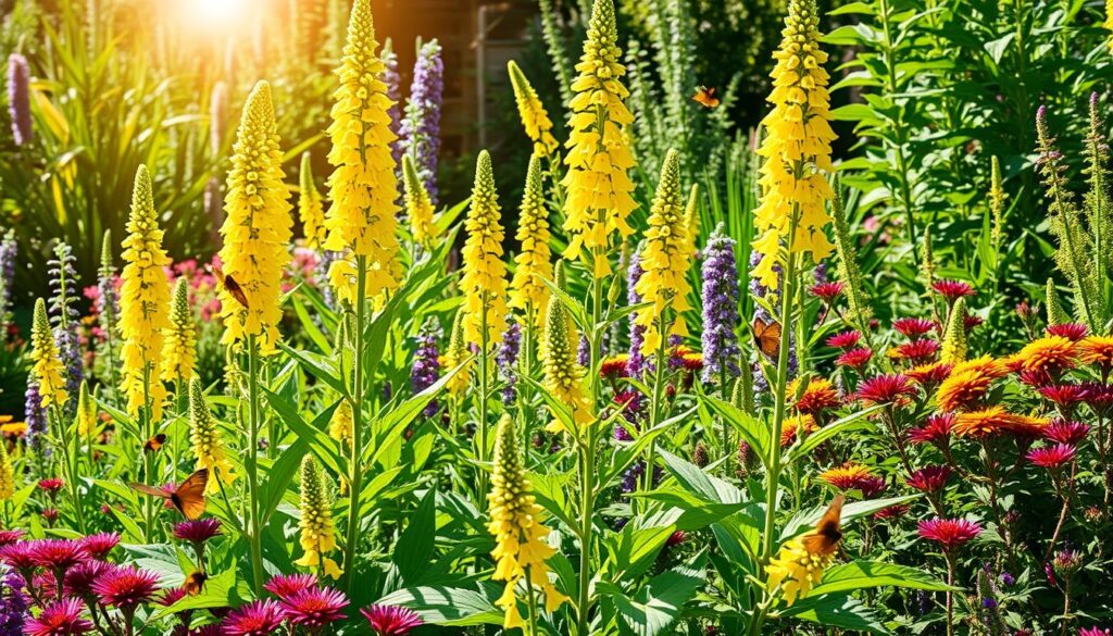 fleurs de mullein en jardinage