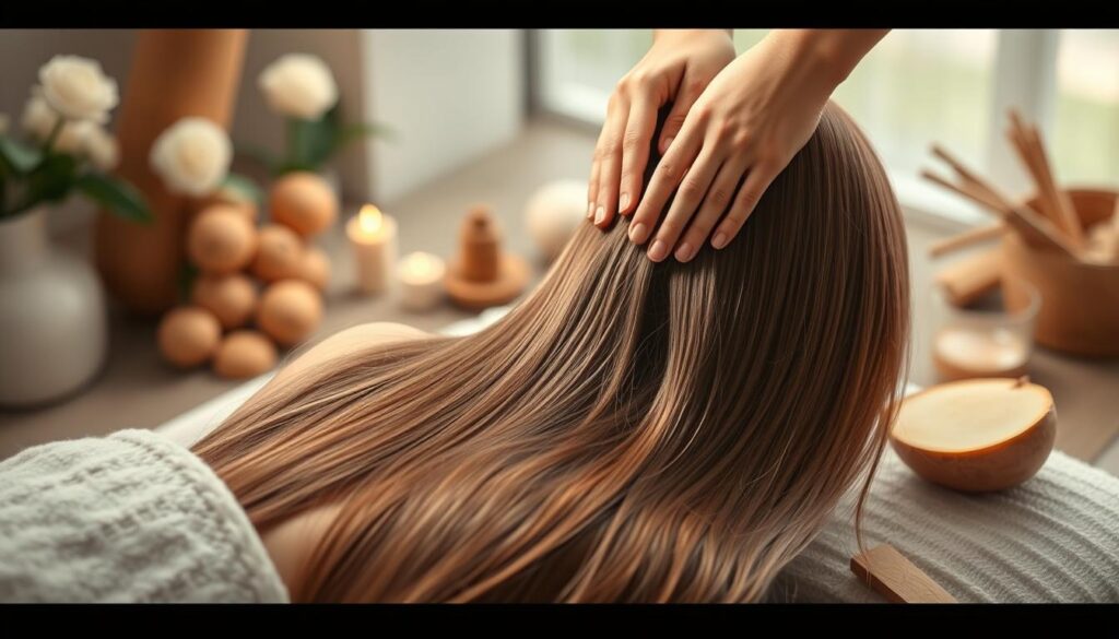 techniques de massage pour cheveux